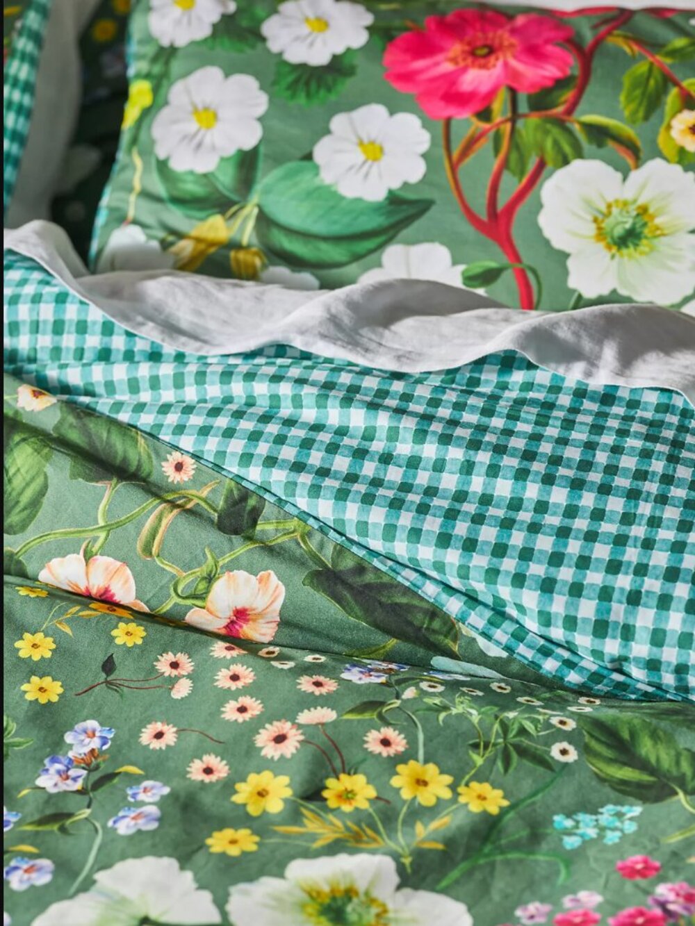 Anthropologie 100% Organic Cotton Sateen Printed King Size Duvet Cover + Shams - Picture 2 of 12